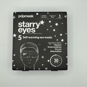 Popmask Starry Eyes Self-Warming Eye Mask 5-Pack | Migraine + Sleep Relief | NIB